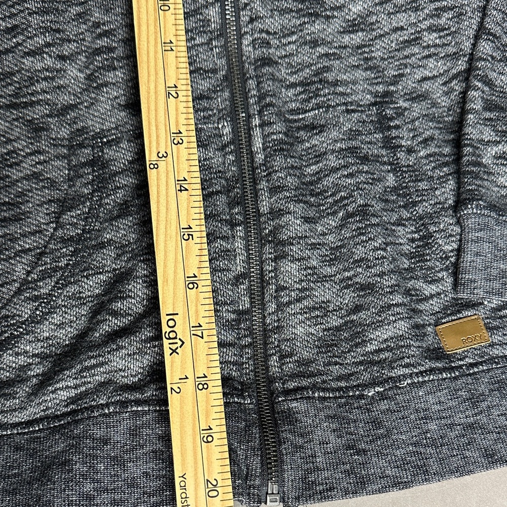 Roxy Charcoal Heather Zip-Up Hoodie - Picture 7 of 8